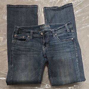 Rock & Roll Cowgirl Dark Blue Boot Cut Jeans